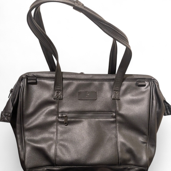 👜 Portland Gear Cascade Tote Black Leather NWT Portlandia Laptop Bag - Picture 2 of 10